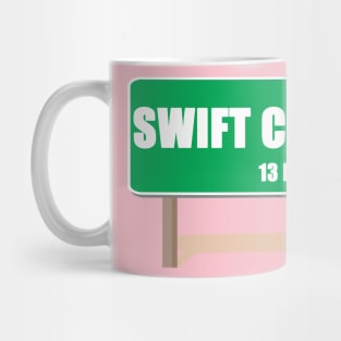 Swift City 13 Mi Road Sign Mug